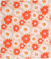 Bold Floral Knitted Throw Blanket