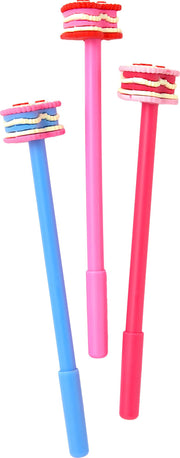 Heart Cake Pens, 3 styles assorted
