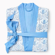 Book Toile Quilted Reader's Robe