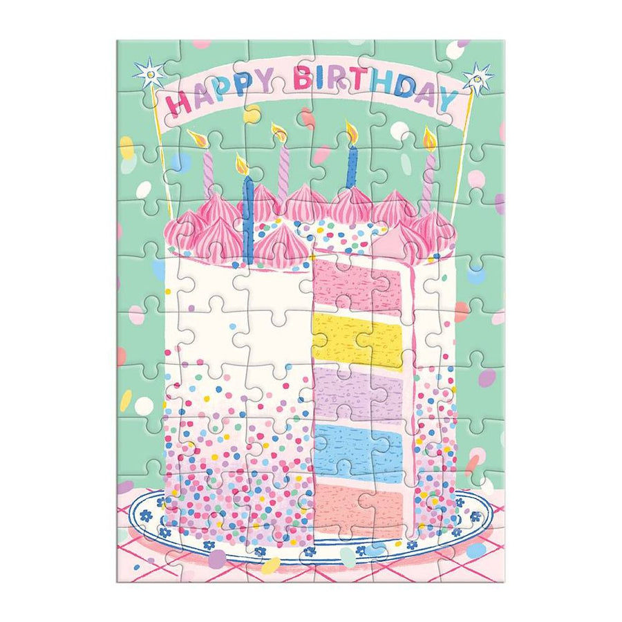 Confetti Birthday Cake Greeting Card Puzzle