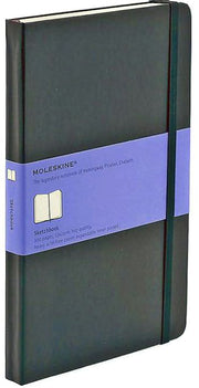 Moleskine Art Plus Sketchbook, Large, Plain, Black, Hard Cover (5 x 8.25)